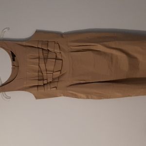 Tan BCBG Maxazria sleeveless sheath dress